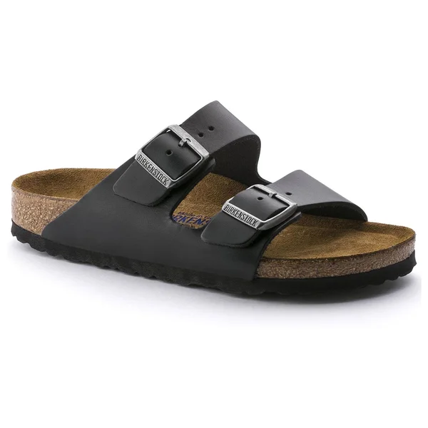 Birkenstock Unisex Arizona Soft Footbed Black Amalfi Leather - 0055233 Size 37-M Black Amalfi