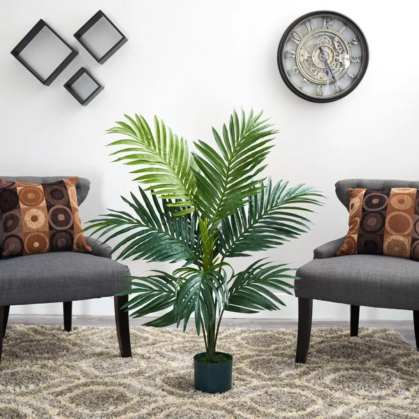 Nearly Natural 4 ft. Kentia Palm Silk Tree