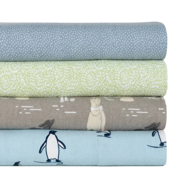 Modernist Flannel Dog King Sheet Set