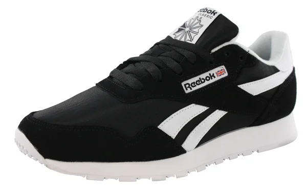Reebok Men's Royal Nylon Fashion Sneaker Black/White 11