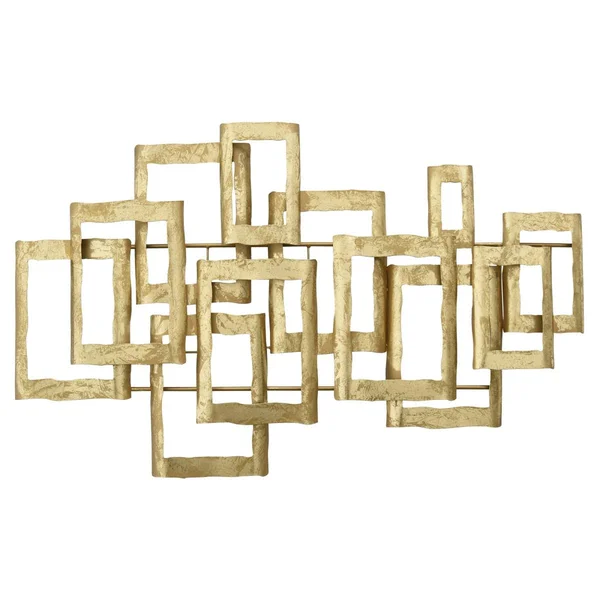Plutus Brands PBTH92176 Wall Decor in Gold Metal - 44.00 x 2.50 x 26.00 in