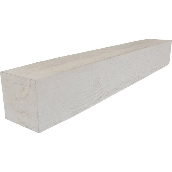 Ekena Millwork MANURS06X08X84UN 6x22H x 8x22D x 84x22W Rough Sawn Faux Wood Fireplace Mantel - Factory Prepped, Ready for Paint