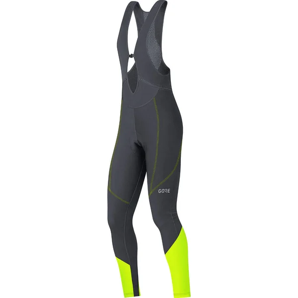 Gore Wear C3 Thermo Bib Tights+ - Women's Black/Neon Yellow - XS