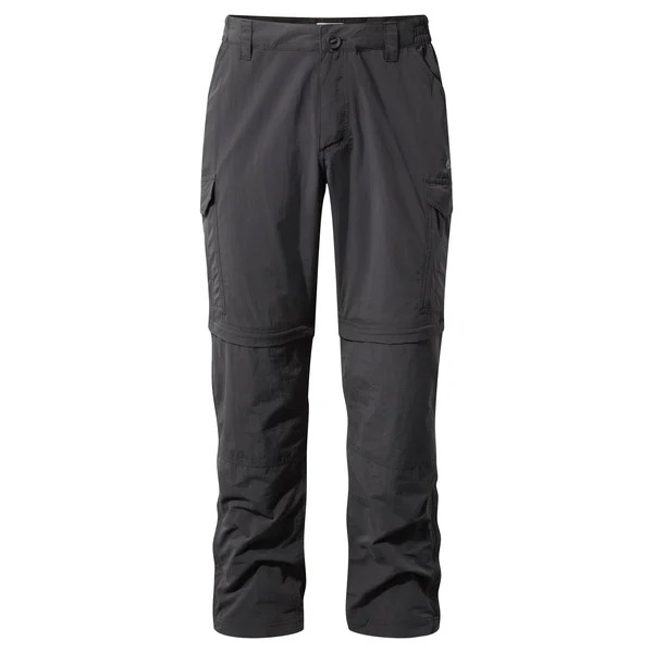 Craghoppers Mens NosiLife Convertible II Pants, 33R, Black Pepper
