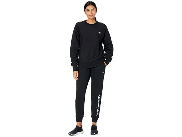 Champion REVERSE Weave Boyfriend Pullover - Black Large - Women's