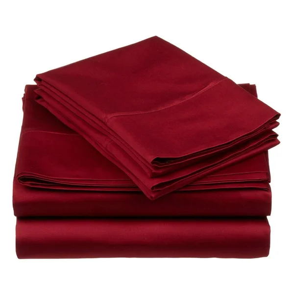 Superior 530 Thread Count Egyptian Cotton Twin XL Burgundy Solid Sheet Set
