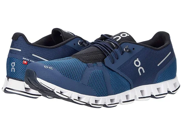 on Men's Cloud Running Shoes - Midnight/Ocean - 12.5