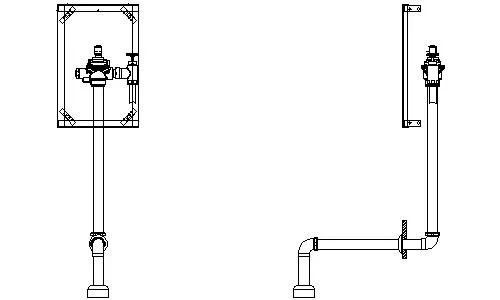 Delta Commercial 1600T6304RI Rough-In for Hard Wired Concealed Flush Valve