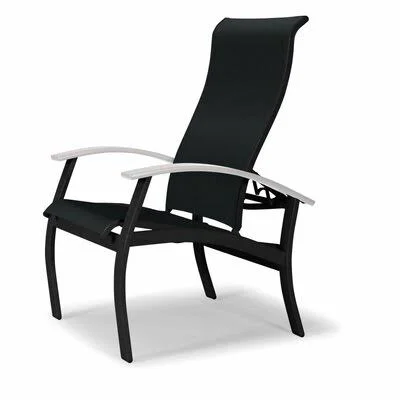 Belle Isle Patio Dining Chair Telescope Casual Black 5D 100x22H x 100x22W x 100x22D
