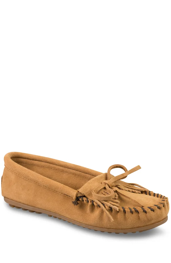 Minnetonka Kilty Moc 10 Women's Taupe