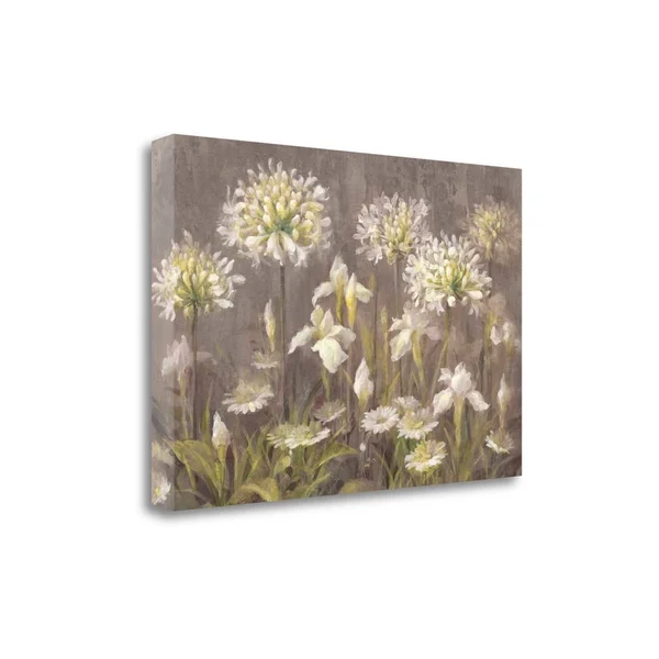 Tangletown Fine Art Spring Blossoms Neutral by Danhui Nai - Giclee Print on Wrap Canvas, 29x20x22