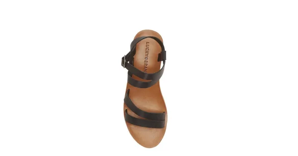 Women's Lucky Brand Hecilia Wedge Sandal - Black - Size 11