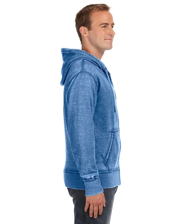J America JA8916 Vintage Zen Full-Zip Fleece Hood - Royal - 2XL