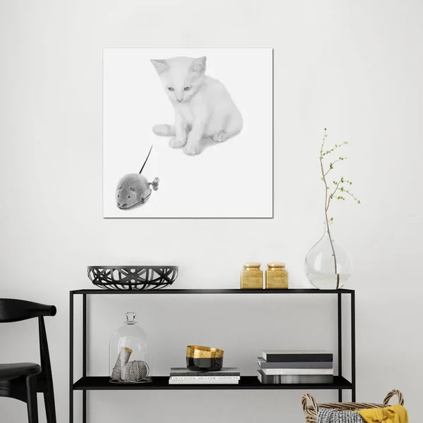Jon Bertelli Canvas Wall Decor Art Prints - Qu&est-ce Que C&est? ( Animal Art > Cats art)