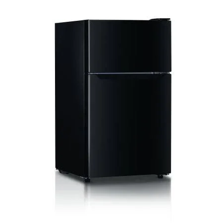 Hisense 3.2 Cu ft Two Door Mini Fridge with Freezer RT32D6ABE - Black