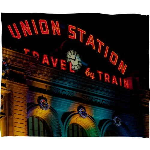 Deny Designs Bird Wanna Whistle Union Station Fleece Throw Blanket
