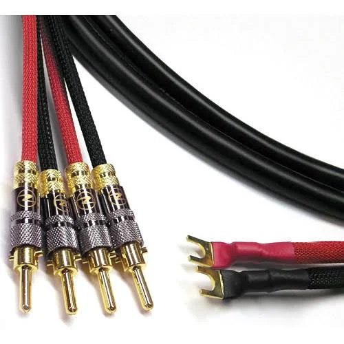 Canare 4S11 Speaker Cable 2 Spade to 4 Banana 6& Banana Banana, Length 6& 1.8 M, Gauge 11 AWG, 6& CA4S112S4B6