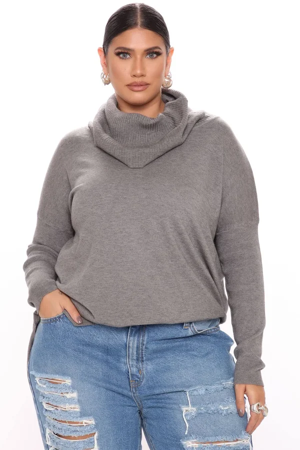 Womens Meeting The in Laws Sweater in Charcoal Size Medium/Large by Fashion Nova