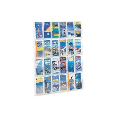 Safco Brochure Holder - 41 inch x 30 inch, Clear Plastic (5601CL)