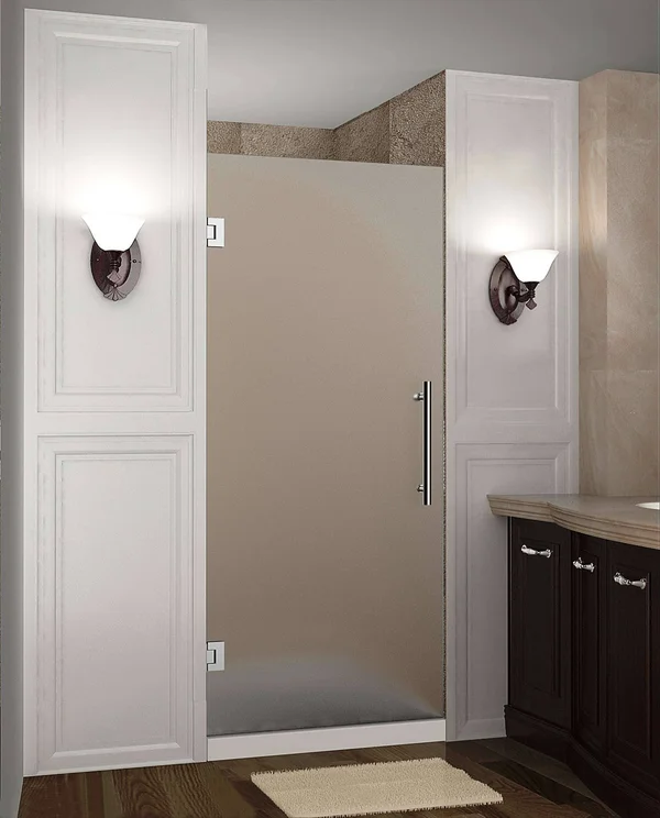 Aston SDR995F-38-10 Cascadia 38x22 Wide x 72x22 High Frameless Hinged Shower Door WI Stainless Steel