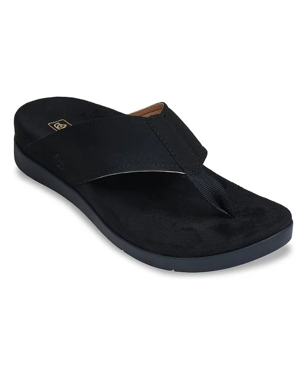 Spenco Hampton Suede Women's Comfort Sandal, Size: 5, Black