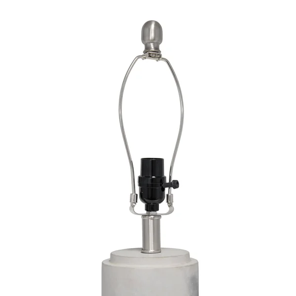 Lalia Home Marbleized Table Lamp with White Fabric Shade - White
