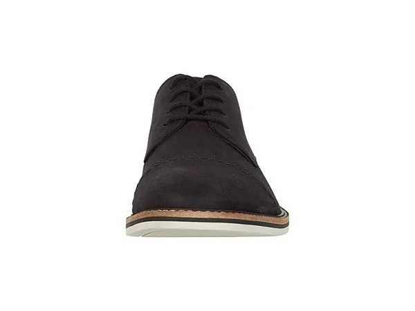 Clarks Men's Atticus Cap Toe Oxford, Size: 10, Black Nubuck