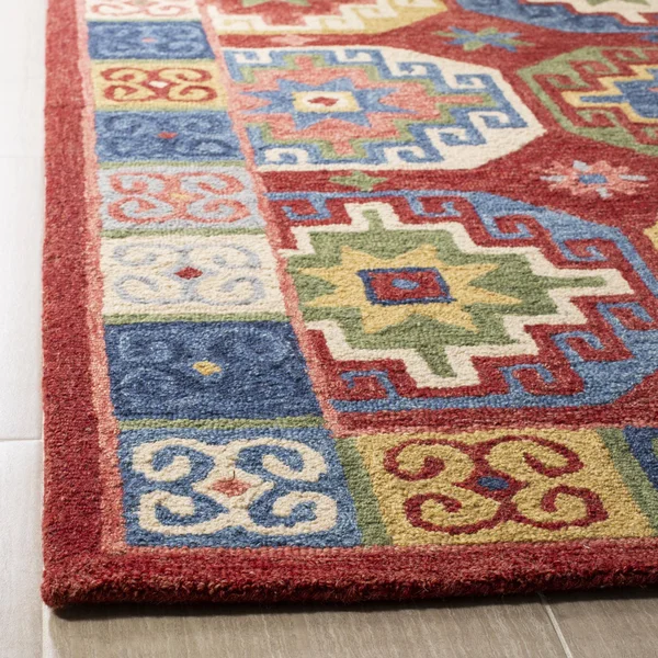 Safavieh Aspen Rug Collection APN802Q - Red - Blue - 8' x 10'
