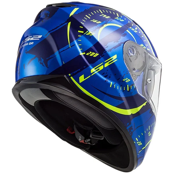 LS2 Stream Tacho Helmet - Blue/Hi-Viz Yellow - Xs