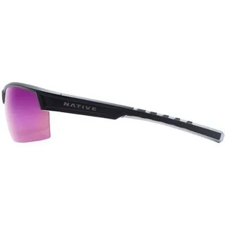 Native Eyewear Catamount Polarized Sunglasses Black Violet Reflex