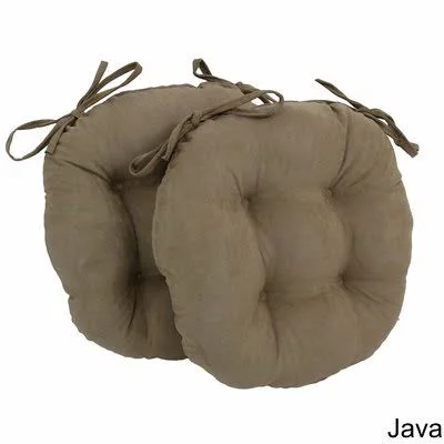 Dining Chair Cushion Blazing Needles Fabric: Java