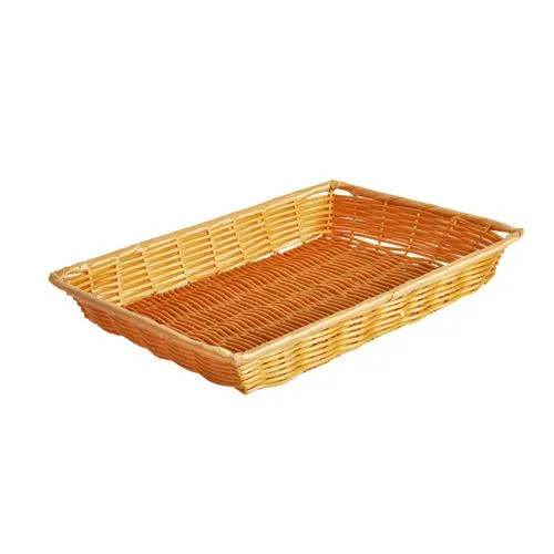 14x22 x 10x22 x 2x22 Hand-Woven Basket - Rectangular, Plastic, 12 Packs