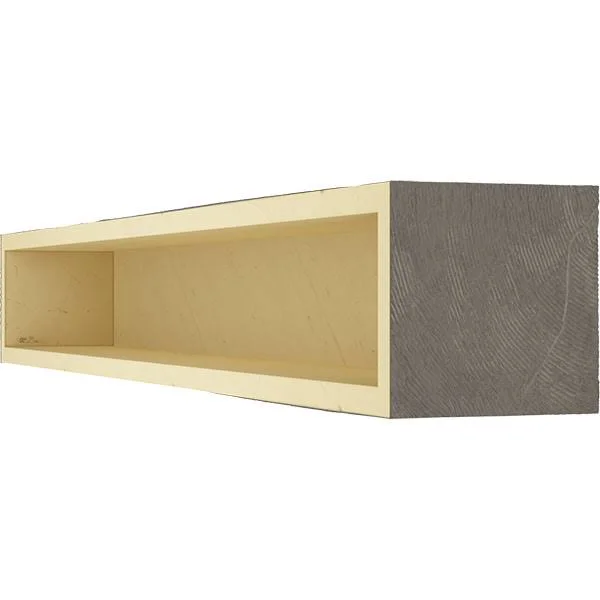 Ekena Millwork MANUHH04X06X60AC 4x22H x 6x22D x 60x22W Hand Hewn Faux Wood Fireplace Mantel - Aged Cedar