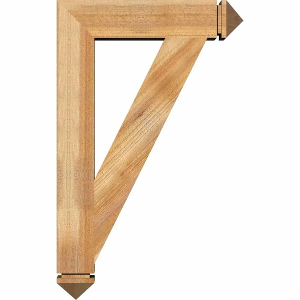 Ekena Millwork BKT06X32X36TRA03RWR 6x22W x 32x22D x 36x22H Traditional Arts & Crafts Rough Sawn BRACKET - Western Red Cedar