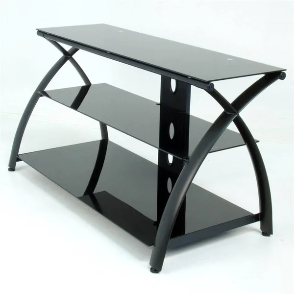 Studio Designs Futura TV Stand - Black, Black Glass