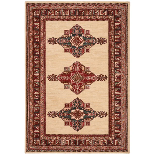 Safavieh Mahal MAH628Q 6&7x22 x 6&7x22 Square Red, Creme Area Rug