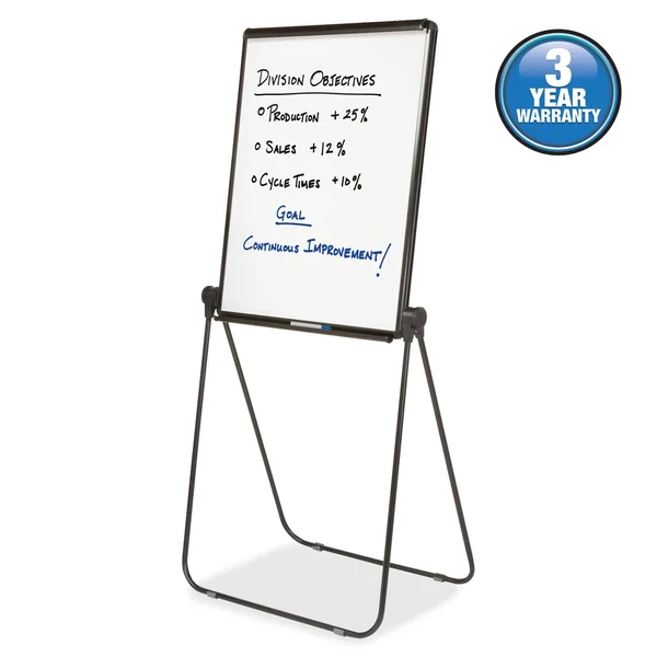 Staples Ultima - Easel - floor-standing - 27 in x 35 in - melamine - double-sided - reversible - black frame