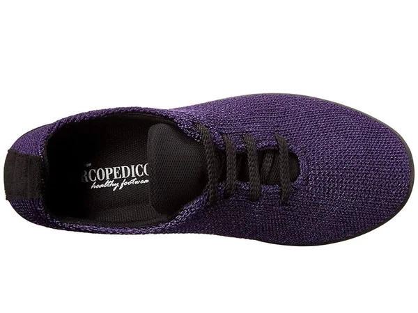Arcopedico Women's LS Tie Knit Oxford - Purple Plum, 8