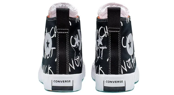 Converse Boys UNT1TL3D High Top - Boys& Grade School Basketball Shoes Black/White/Bold Mandarin Size 4.5