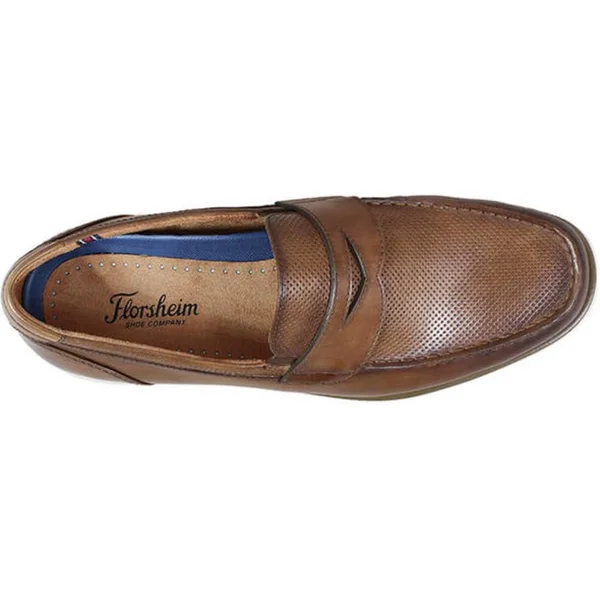 Florsheim Atlantic Moc Toe Penny Loafer 8 Men's Cognac