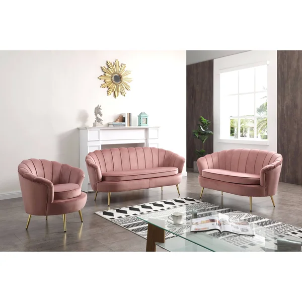Glory Furniture Lyon G0723A-S Sofa Pink Velvet
