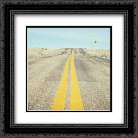 Curve Ahead 2X Matted 20x20 Black Ornate Framed Art Print by Murray, Roberta