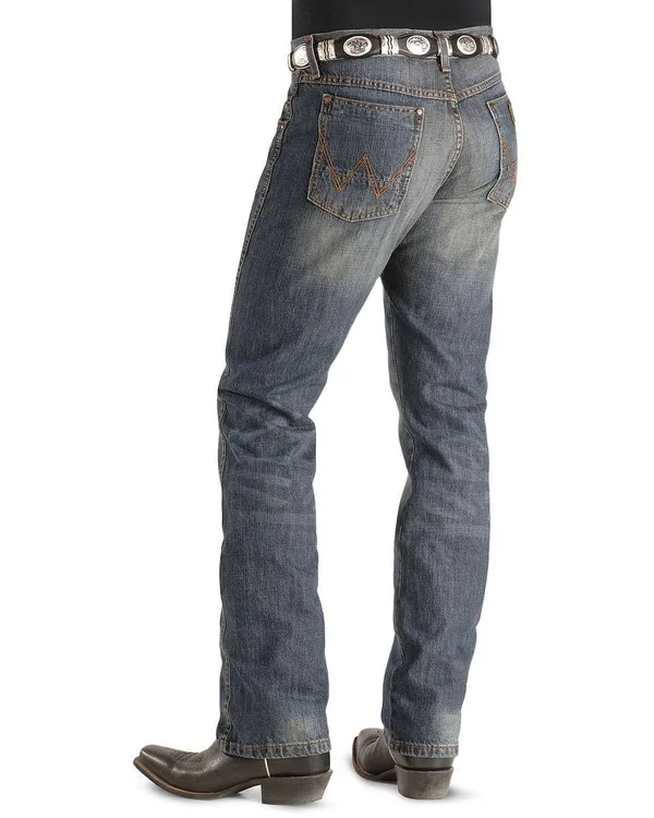 Wrangler Men's Retro Jeans Slim Straight (35x30 Dark Knight)