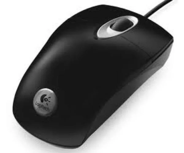 Logitech RX300 - Mouse - optical - 3 buttons - wired - PS/2, USB - midnight black - OEM