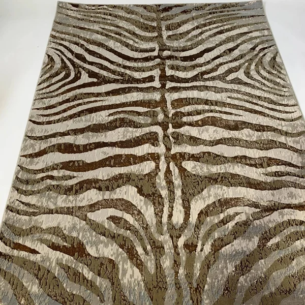 Shimmery Changing Zebra Animal Print Soft Cozy Area Rug/Carpet 7& 9x22 x 10& 2x22