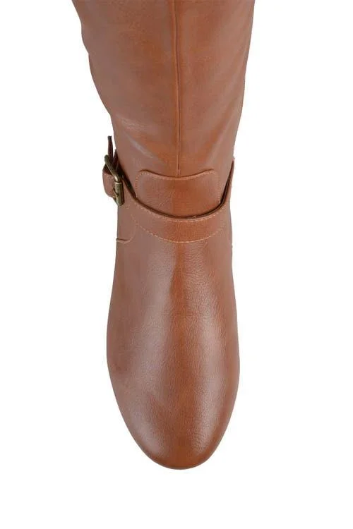 Journee Collection Women's Wide Calf Loft Boot - Chestnut