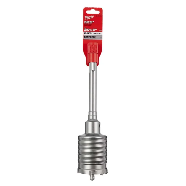 Milwaukee 48-20-5412 2-5/8-Inch x 11-3/8-Inch One Piece SDS-Max Core Bit