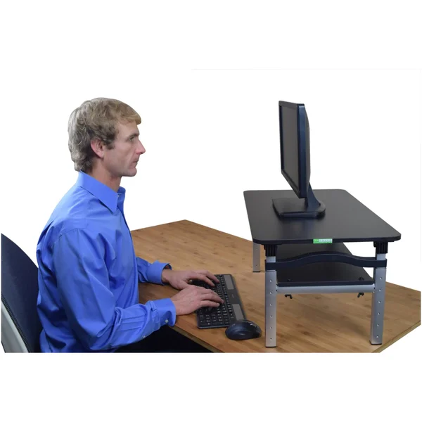 Uncaged Ergonomics Lift - Adjustable Height Computer Monitor Stand for Sitting & Standing, White