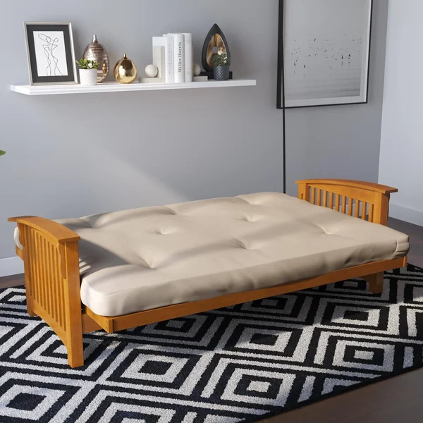 DHP Eve 6 inch Full High Density Polyester Fill Futon Mattress in Gray