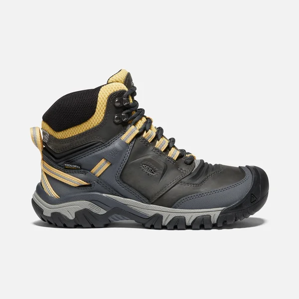 Keen Women's Ridge Flex Mid Waterproof Boot - 8 - Magnet, Ochre